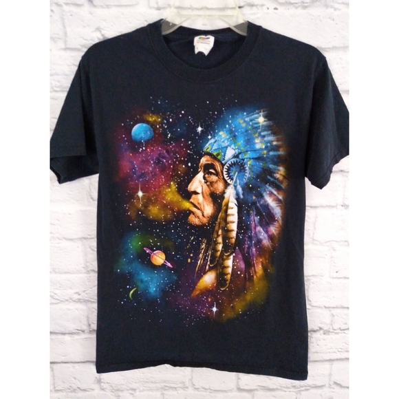 HD Cotton Tops - Vintage 90's Native American Tribal T Shirt